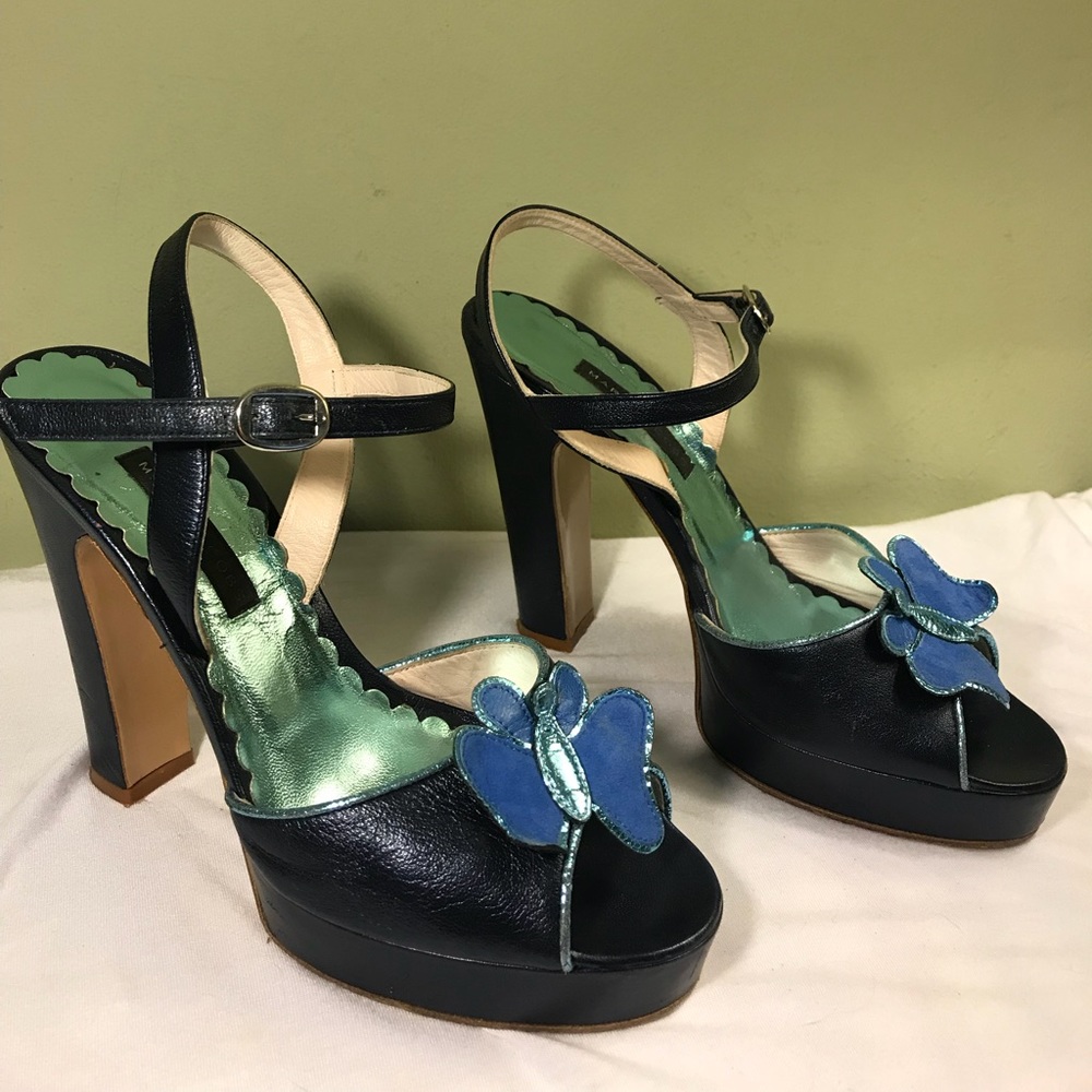 Marc Jacobs Blue Butterfly Heel Pumps sz 8M